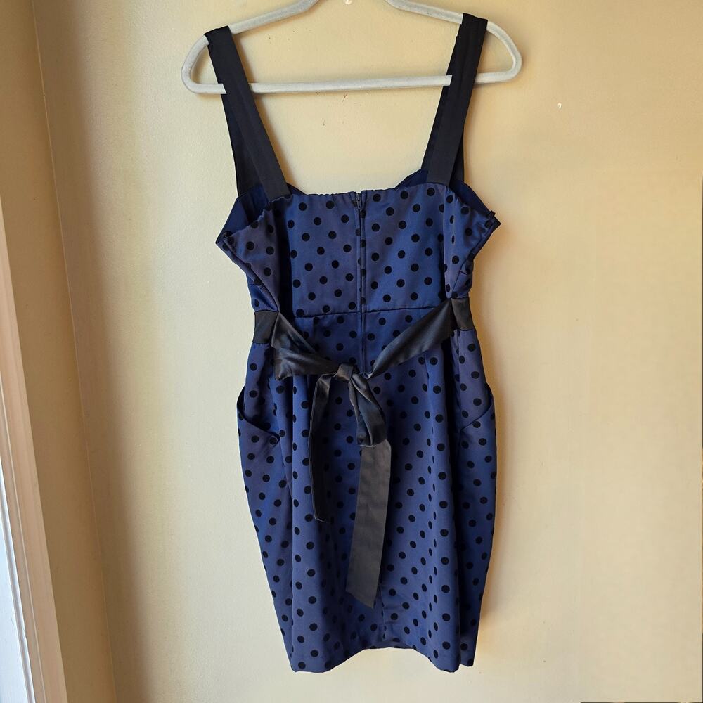 Vtg City Triangle Babydoll Dress Polka Dot Y2k 90s Retro Pinup Party Small - Picture 6 of 7